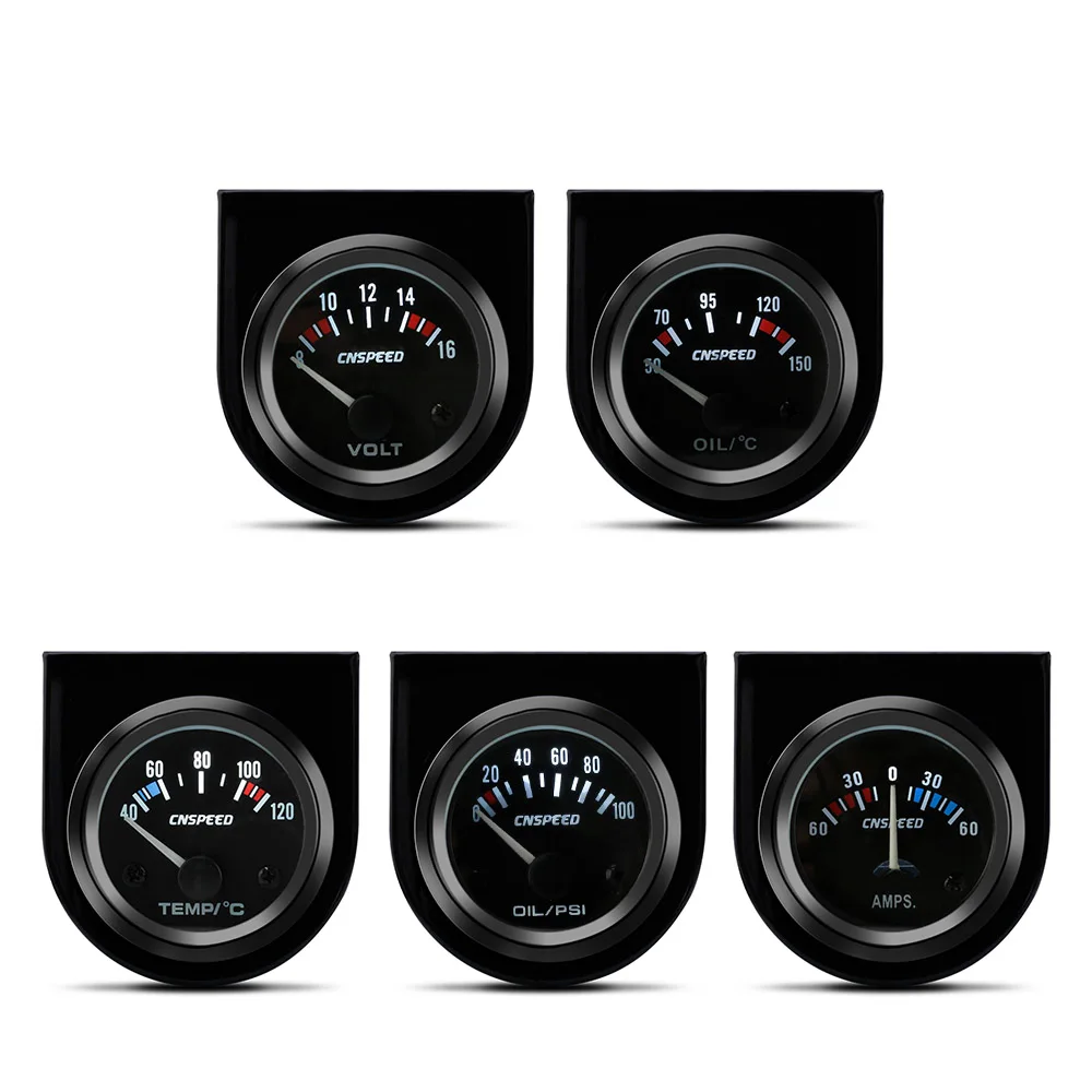 CNSPEED вольтметр 2 &quot(52 мм) Универсальный 8-16 Вольт Электрический метр Спидометр