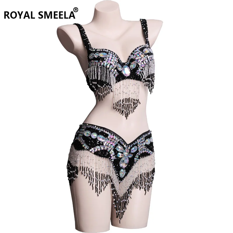 

Beads Fringe Bra Belt For Women belly dance costume belly dancing outfit bling Top belt Chain beaded belly dance Bra and Belt