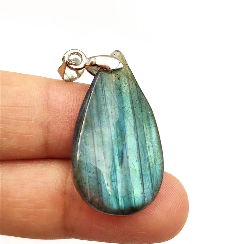 Подвеска из натурального Лабрадорита для женщин и мужчин лунный камень