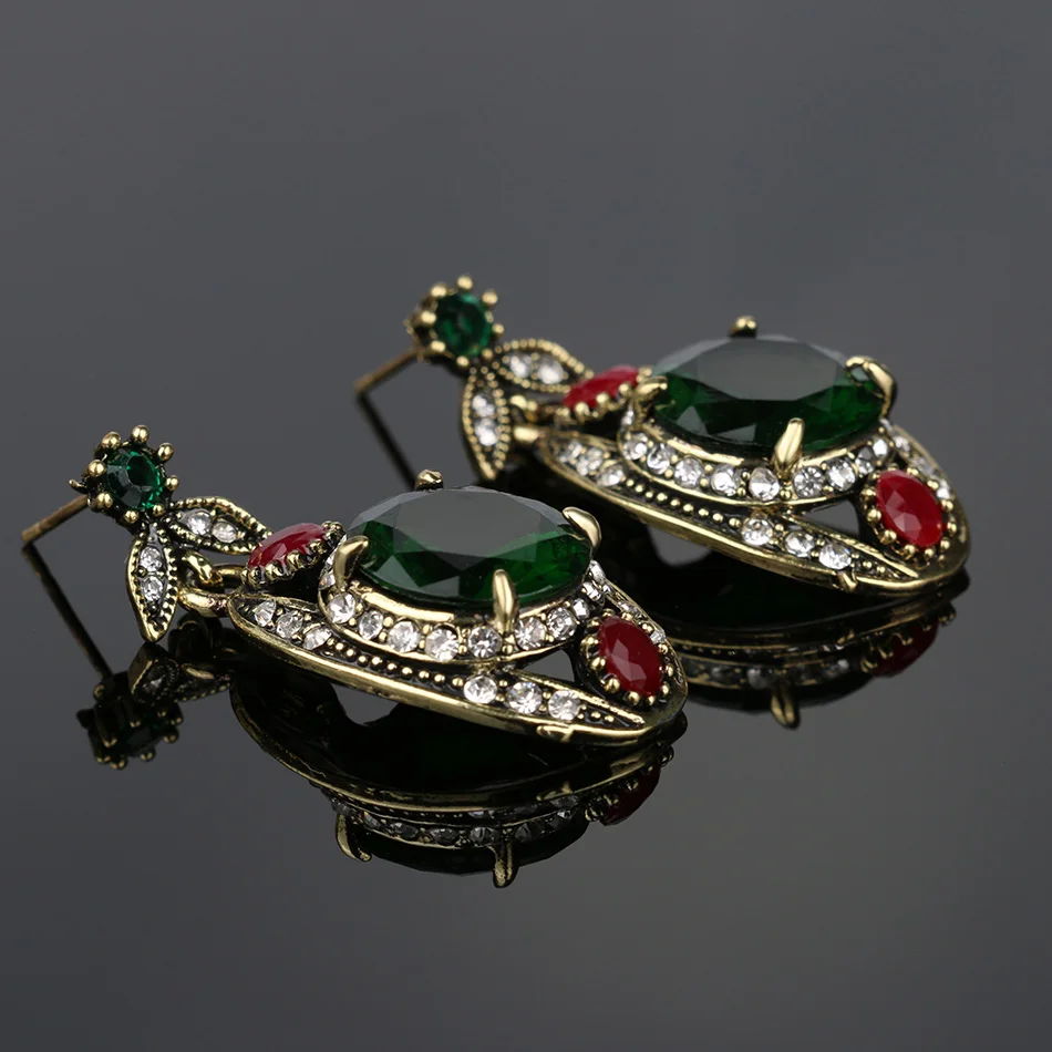 3 шт./лот винтажные турецкие Ювелирные наборы в форме глаз золото кристалл