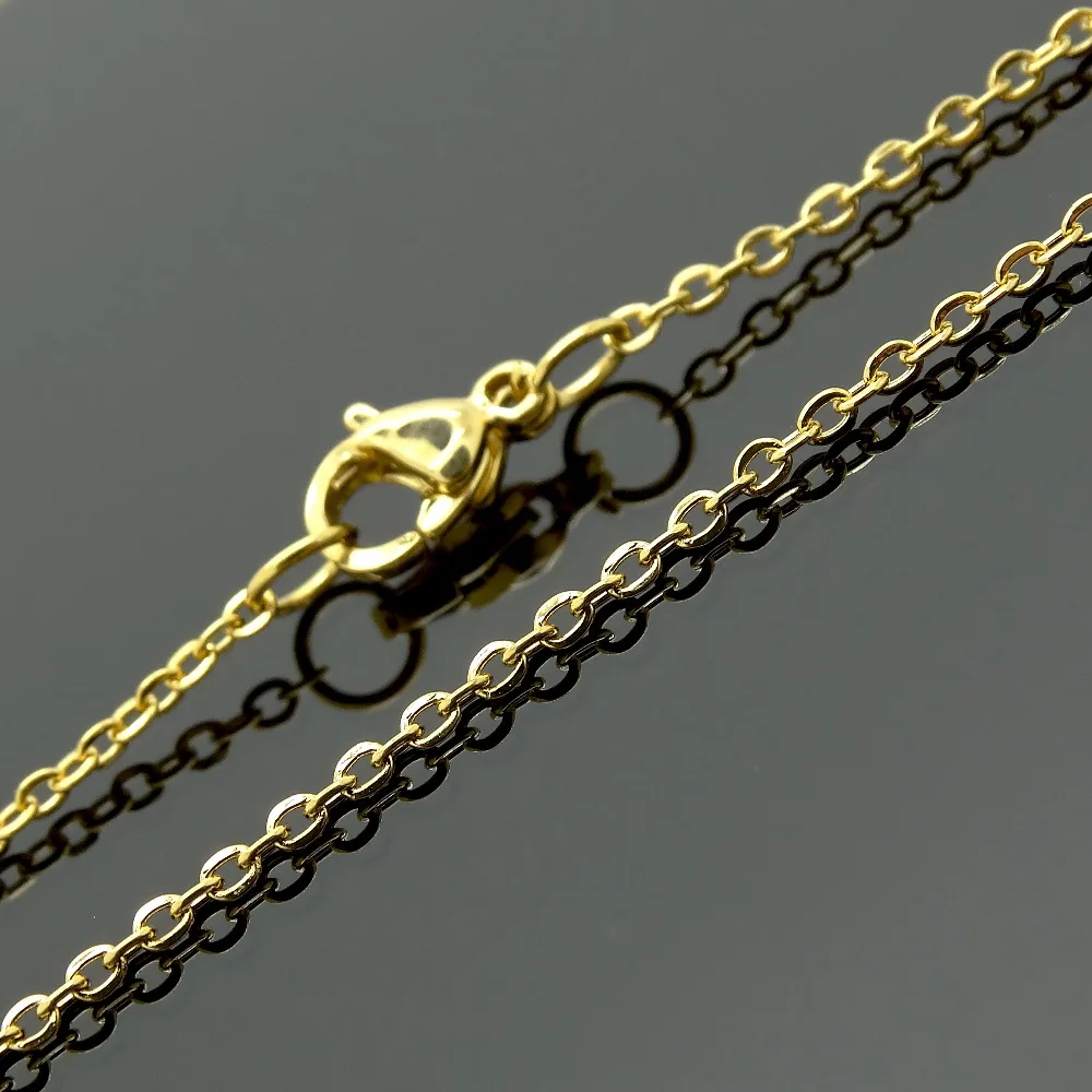 Ожерелье с золотым покрытием из нержавеющей стали 1 мм 10 ''-36'' | Украшения