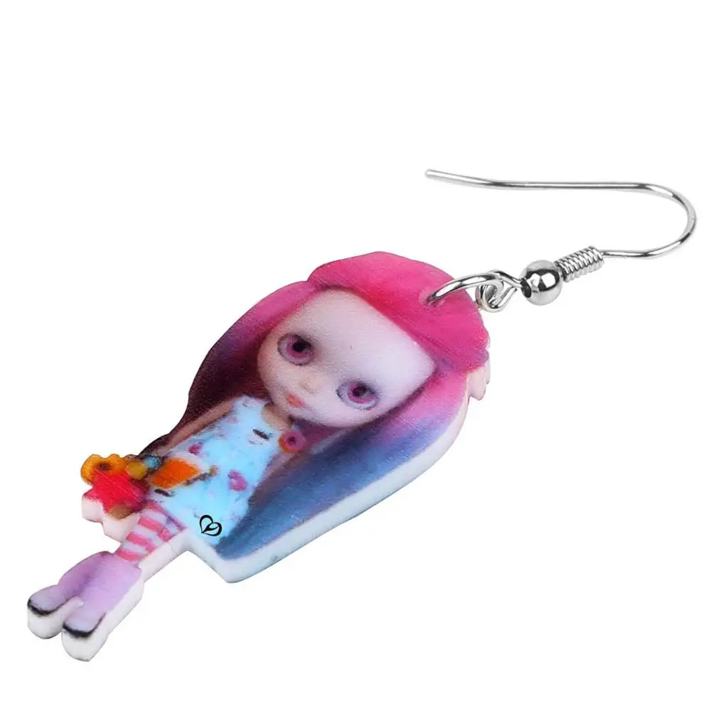 Женские акриловые серьги WEVENI модные с красными волосами для девушек украшения в