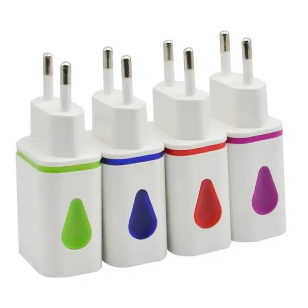 EPULA горячая Распродажа 5В 2А светодиодный USB 2 порта настенный домашний дорожный