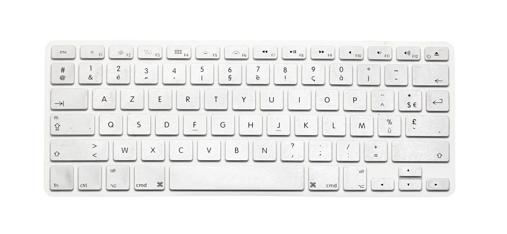 Для Mac Book Macbook Air 13,3 Pro 1" 15" 1" Франция французский нам макет Силиконовые Мягкие цвет клавиатура azerty кожного покрова - Цвет: Серебристый