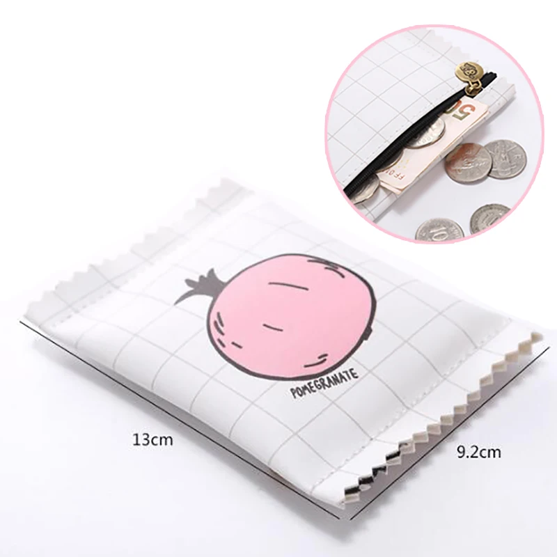

1 Pcs Child Girl Boy Purse Snacks Biscuit PU Waterproof Zipper Wallet