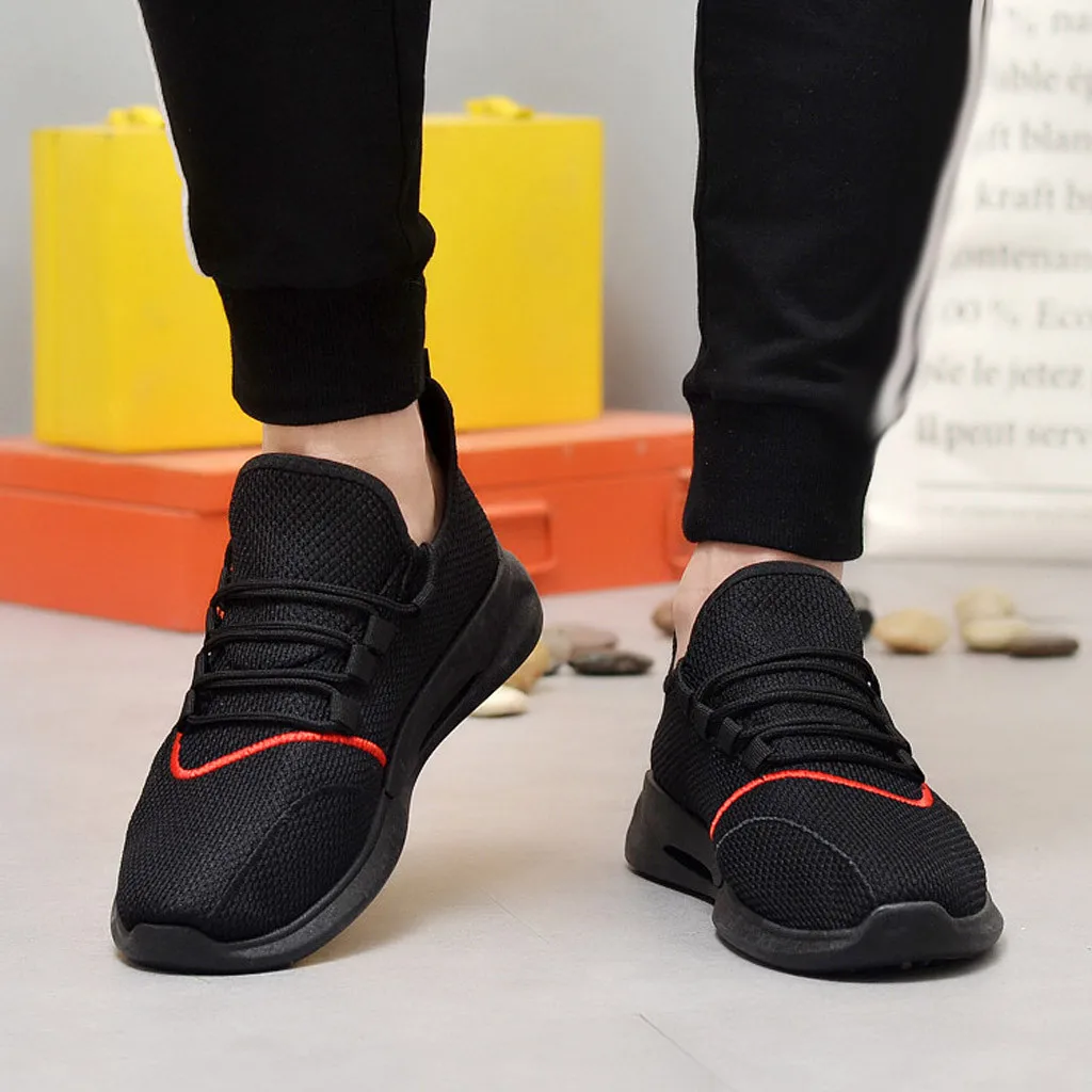 2019 Новая повседневная обувь Мужская дышащая Лоскутная летняя сетчатая кроссовки