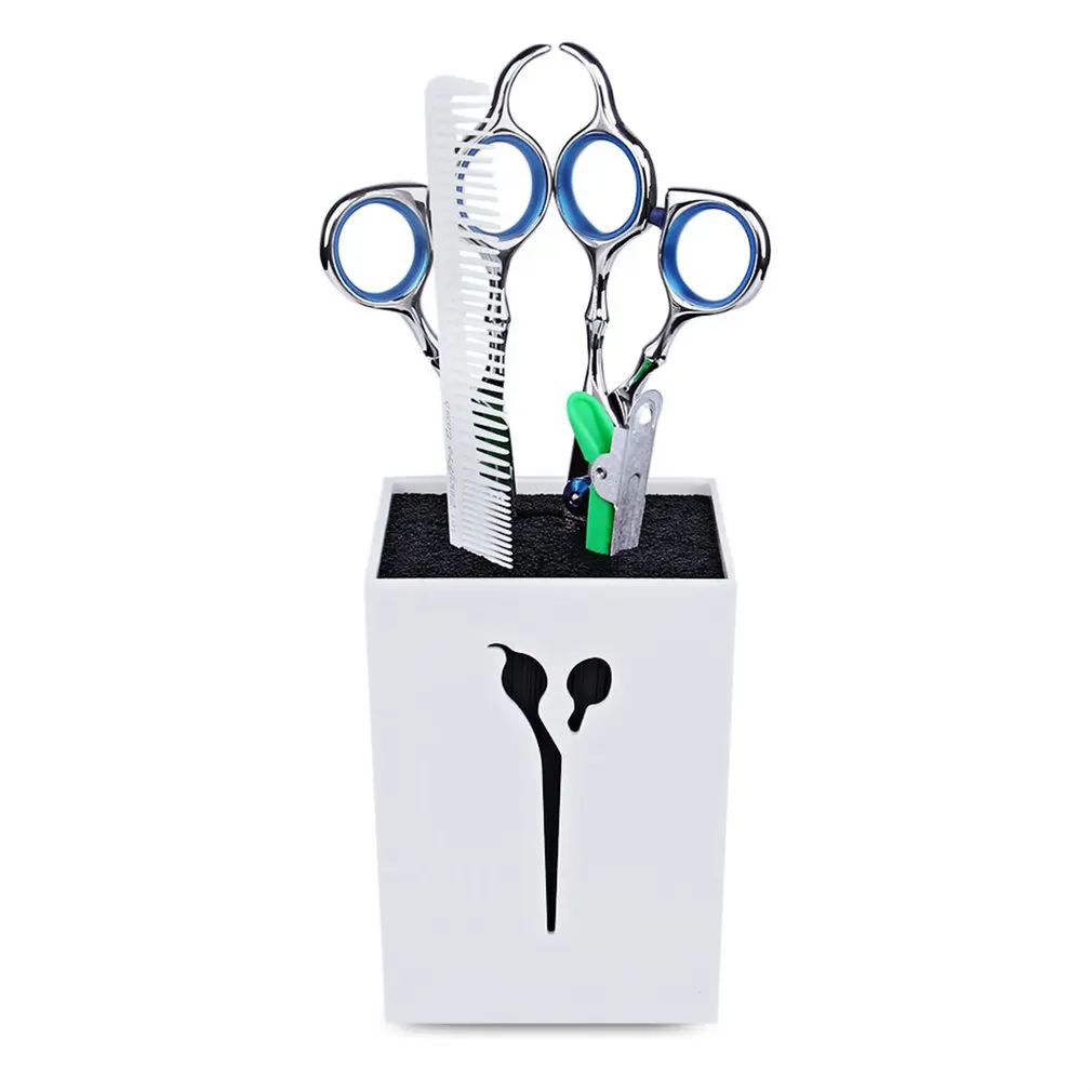 

4 colors Professional Hairdressing Scissors Holder Stand Case Salon Hairdresser Scissors Storage Box Hair Clips Comb Pot Holder