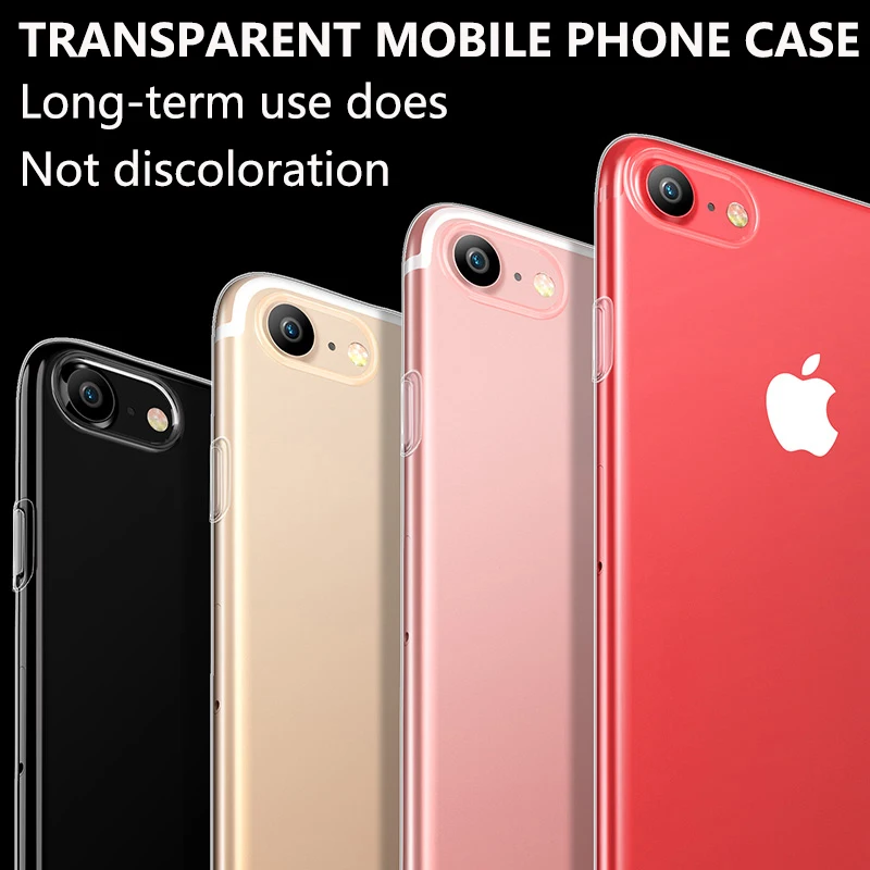 Ultra Thin Soft Transparent TPU Case For iPhone7 7 Plus 8 X XS MAX Silicone Full Cover iPhone 5 5S SE 6 6s 6P |