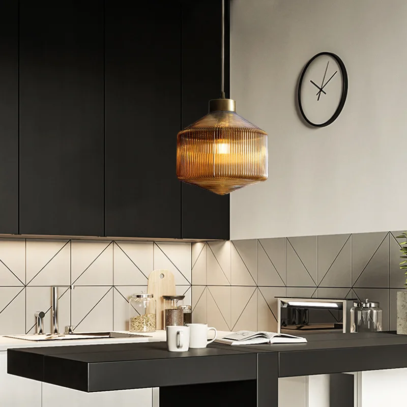 

Luminaria Abajur Nordic Designer Country Style Glass Bedroom Study Pendant Light Simple Art Restaurant Living Room LED Lamparas
