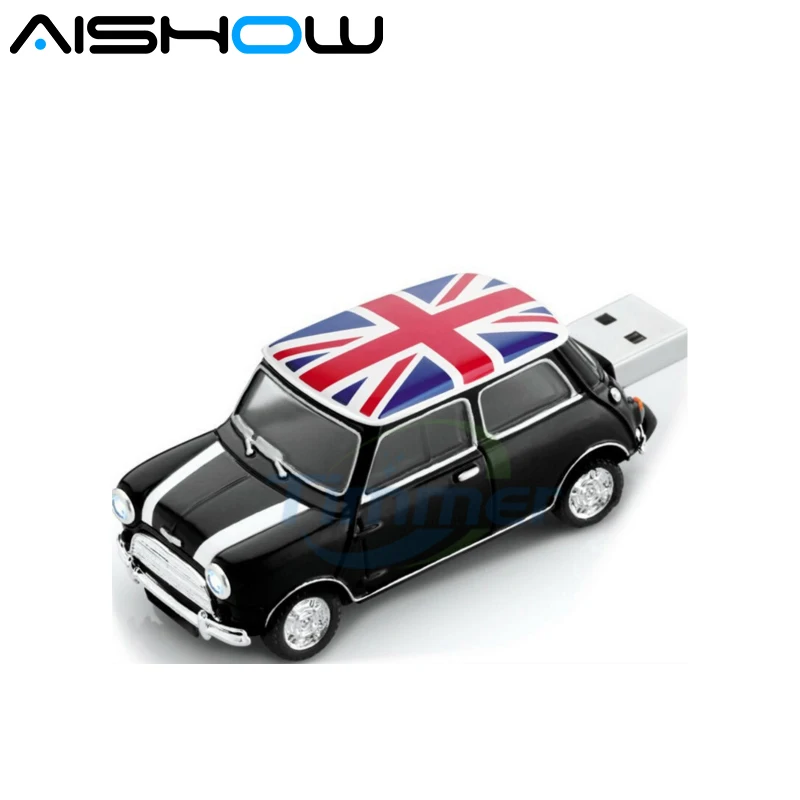 Креативных U диск 8 Гб оперативной памяти 16 встроенной 32GB USB Mini cooper милый мини авто