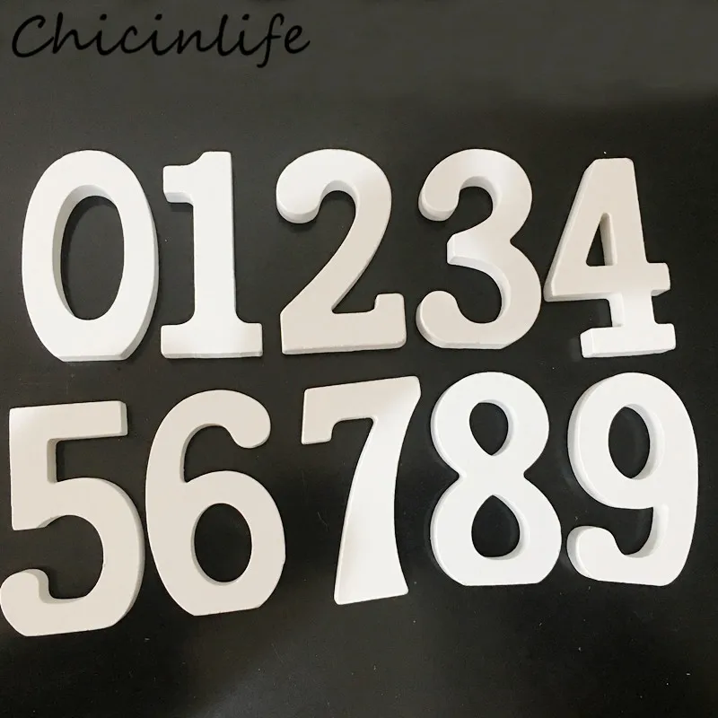 Chicinlife 1 шт. деревянные цифры 0 9 Алфавит День рождения Свадьба Вечеринка Сделай Сам