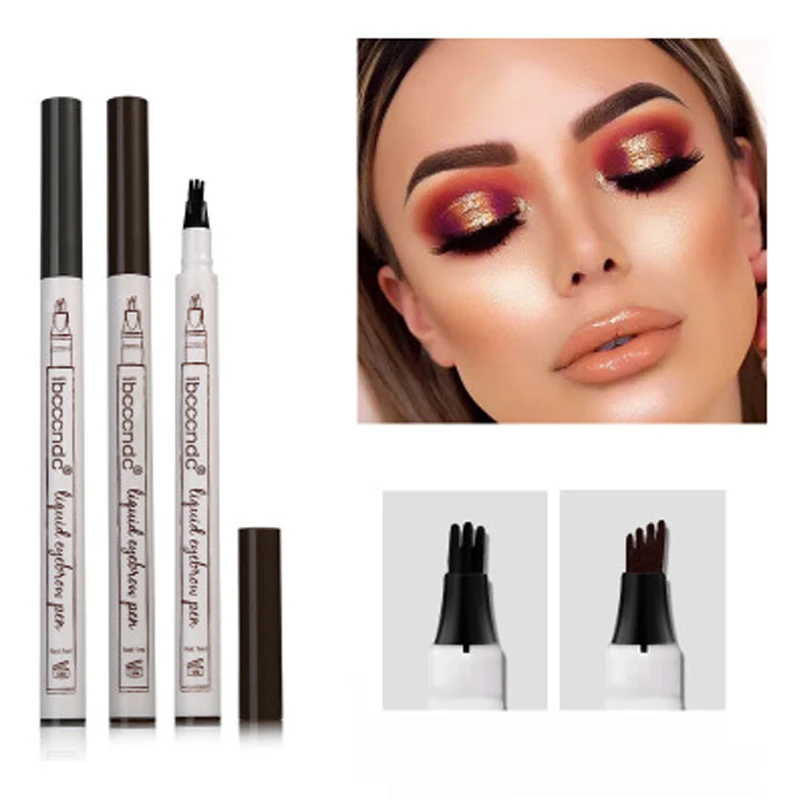 New 2018 Eye Brow Waterproof Black Brown Eyebrow Gel Tint Pigment Natural Cosmetics 3 Heads Tattoo Tinting Pencil cilios | Красота и