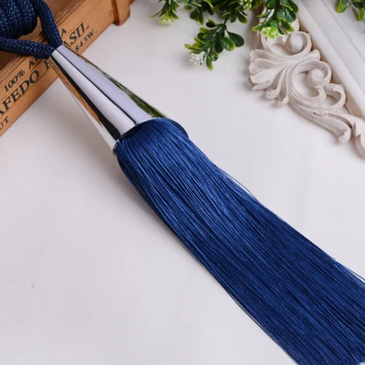 Sapphire blue Qgvish 2 шт. кисти для занавесок бахрома подхваты для подвешивания ремни шары связывающие веревки кисточки Ремни Аксессуары для штор завязываются назад домашний декор - Цвет: Sapphire blue