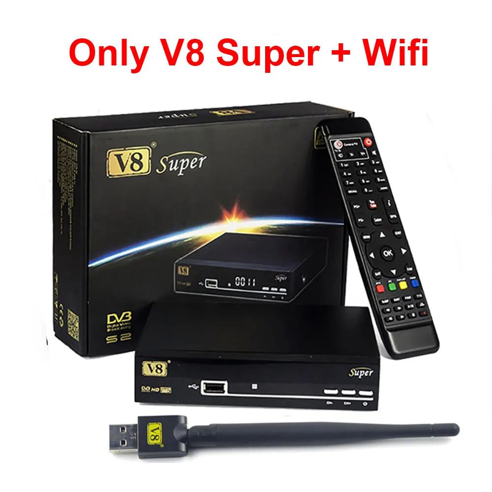 V8 SUPER and wifi V8 супер рецептор DVB-S2 спутниковый ресивер Full 1080P HD FTA спутниковый декодер+ USB wifi Поддержка Biss ключ newcam 3g IPTV Youporn - Цвет: V8 SUPER and wifi