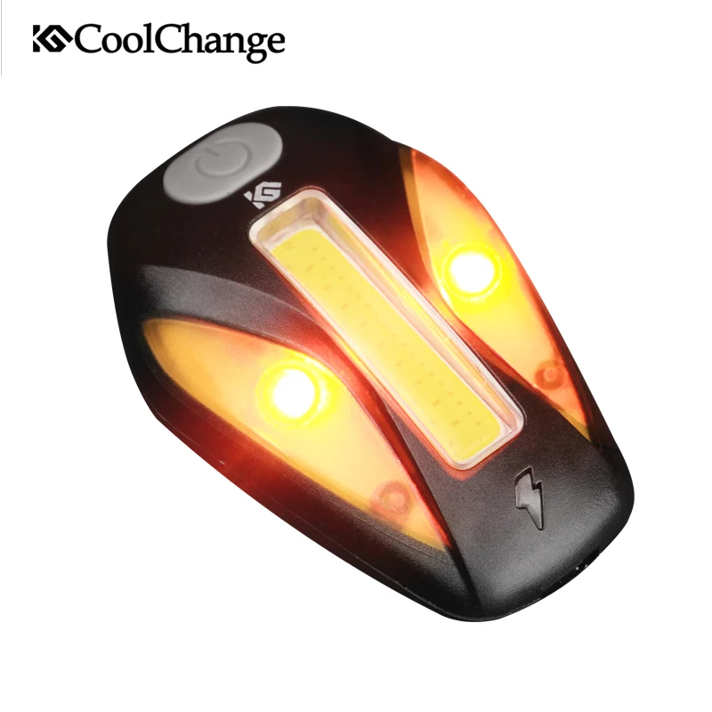 CoolChange водостойкий велосипедный фонарь USB Перезаряжаемый ночной Предупреждение