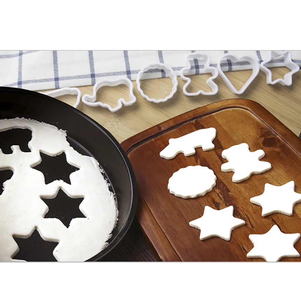 Пластиковая форма для печенья 6 шт. в наборе выпечки мультипликационная форме