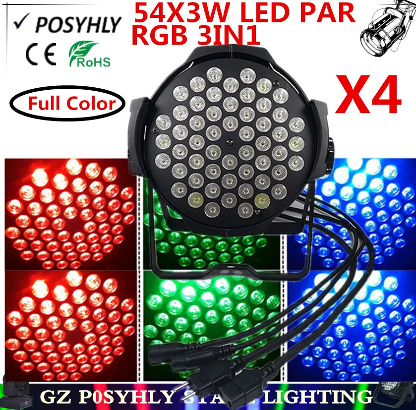 Шт/RGB 3в1 54X3W LED Par свет полный цвет PAR led DMX512 контроль профессиональное DJ