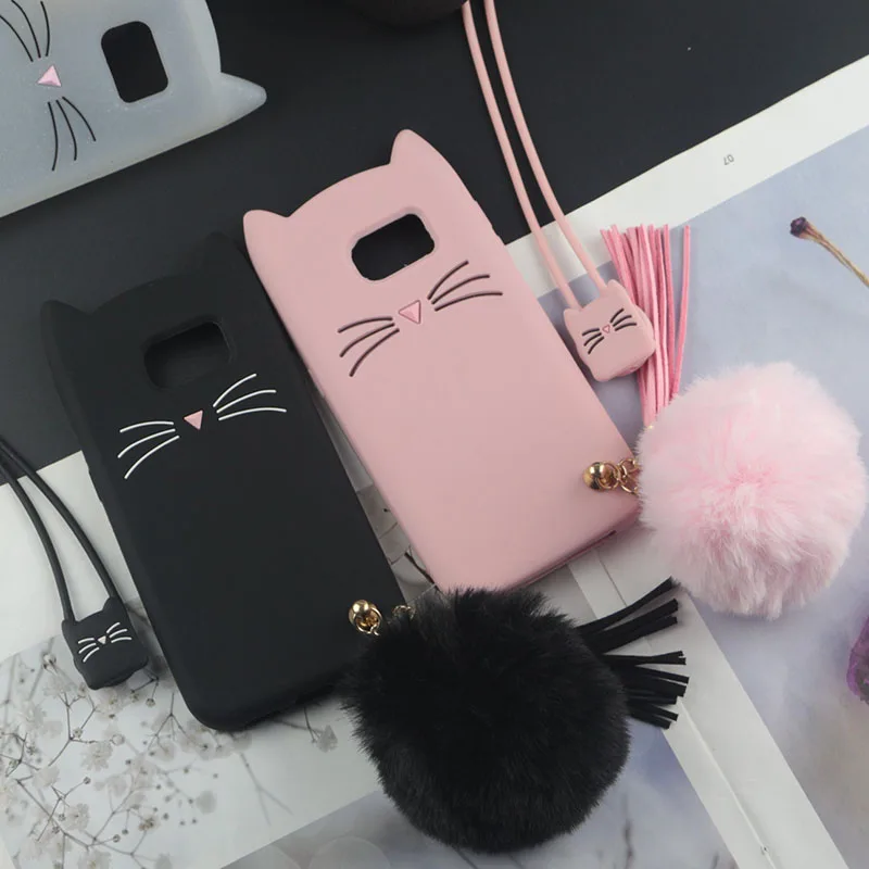 Для Samsung Galaxy Note 9 8 5 4 3 S10e S9 Plus S8 S7 edge S6 S5 Neo S3 Чехлы Япония блестящая борода кошка