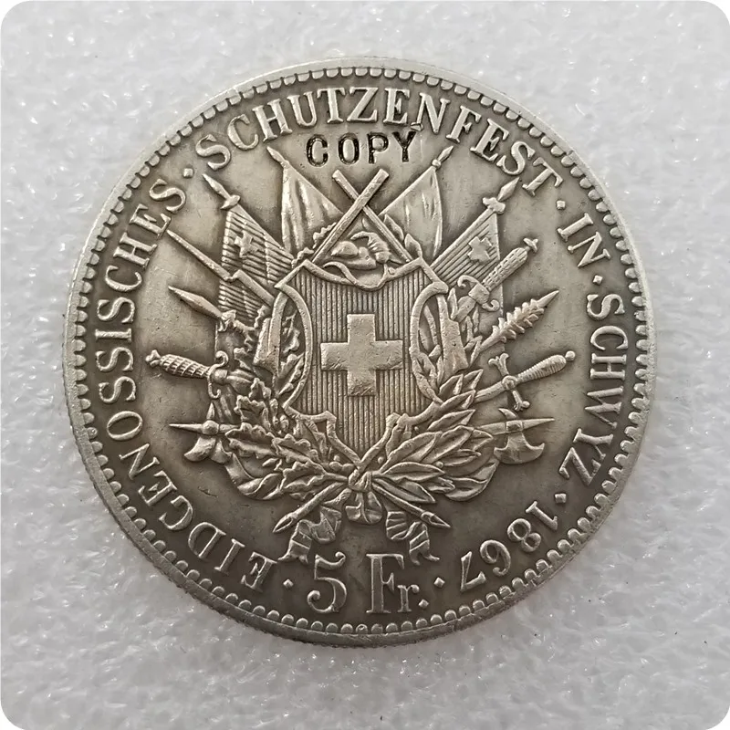 Тип № 2: 1867 Швейцария 5 Франция|Безвалютные монеты| |