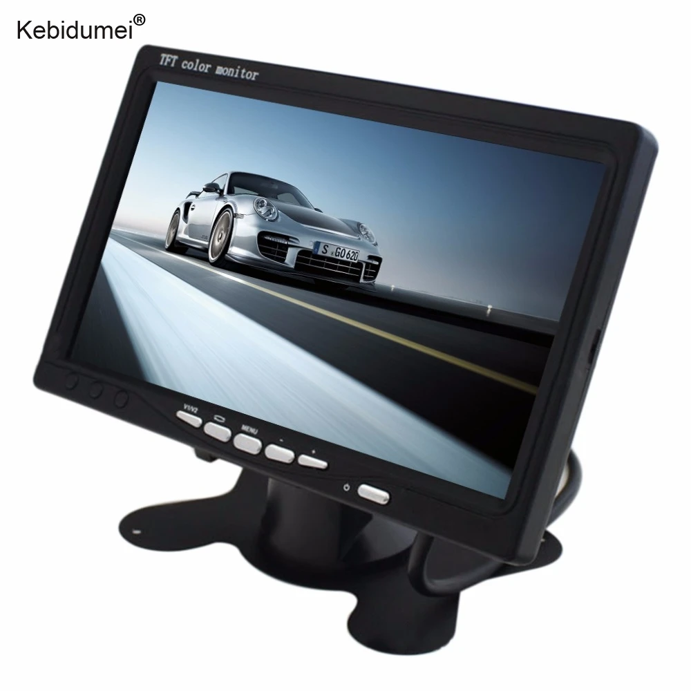 Kebidumei 7 дюймов TFT ЖК-дисплей заднего вида монитор универсальный 234x480 Pixe x 4l