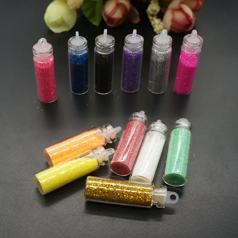Hot hot hot!!! 12 цветов Блеск Nail Art Пыль Акриловые Gem Лак Для Ногтей Инструменты 3D