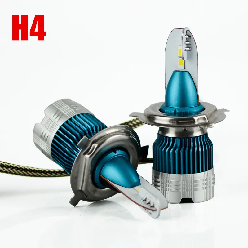 Мини plug and play стиль H4 HI короче спереди и длиннее сзади) H1 H3 H7 H11 9005 9006 880 светодиодный фары лампы 6500 k