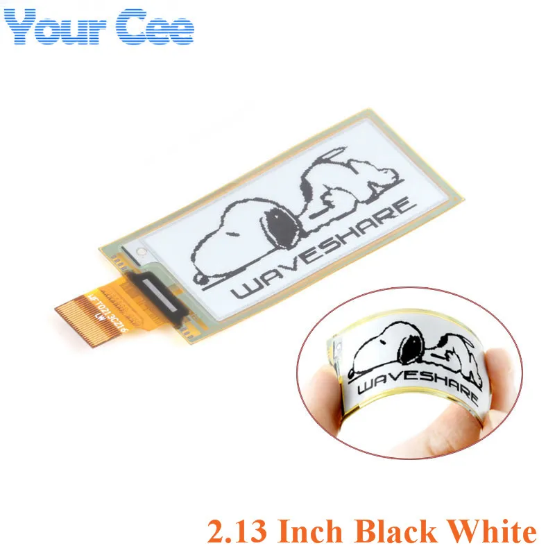 

2.13" 2.13 Inch Flexible E-Ink Display Module Black White E-paper Panel 212x104 Ink SPI Interface Electronic for Raspberry Pi