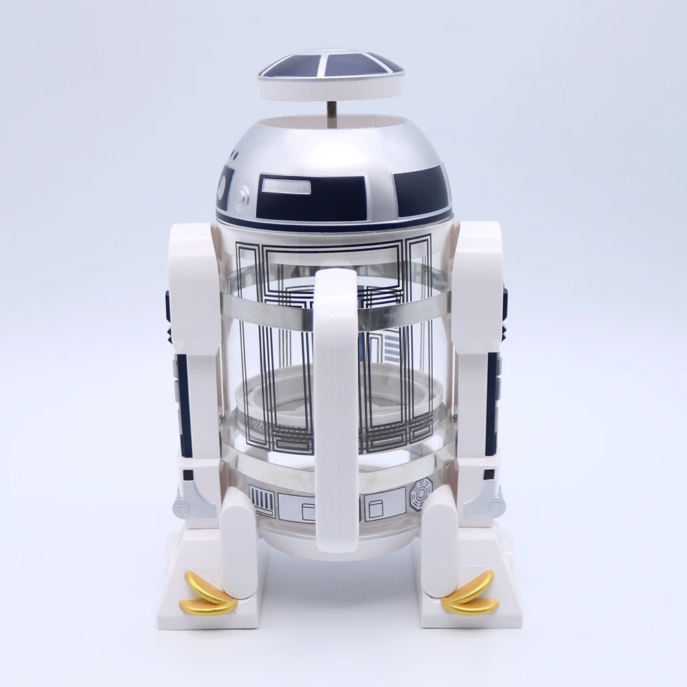 960 мл Домашний Мини Звездные войны R2-D2 ручная Кофеварка французский прессованный кофейник