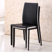 simple and modern stackale leather dining chair