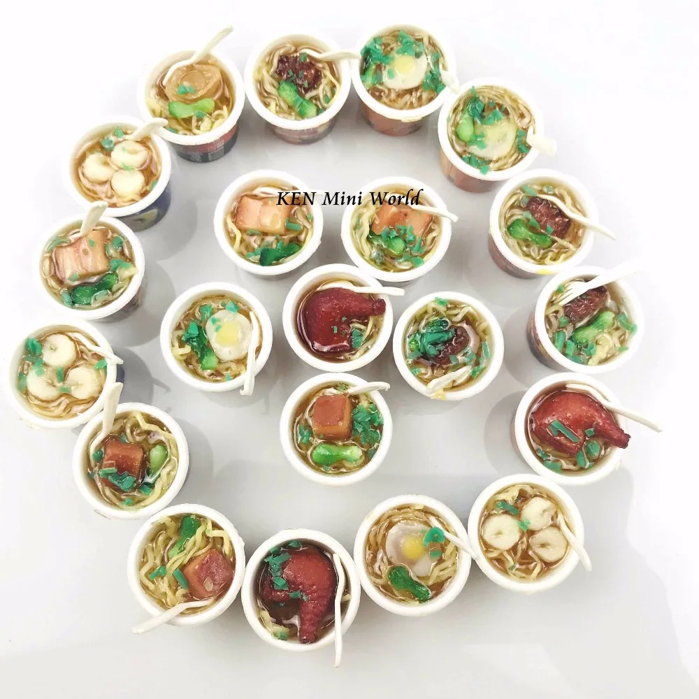 2 шт./лот 1/6 масштаб миниатюрная Лапша для быстрого приготовления кукольный домик