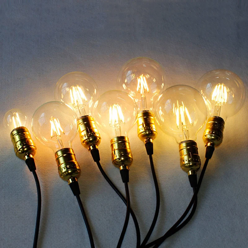 E27 люминесцентная лампа гнездо переключатель Edison Винтаж свет ретро кулон с