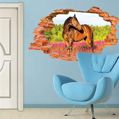 3D разбитая Настенная Наклейка переводная наклейка Съемная виниловая домашняя