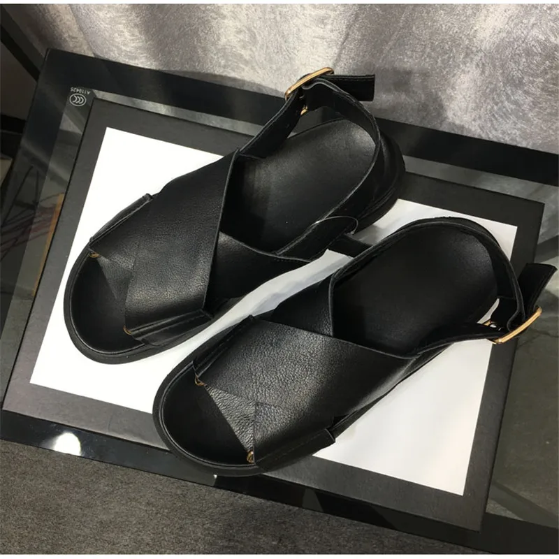 'Fussbett' летние женские сандалии на платформе босоножки с пряжкой из кожи Zapatos De