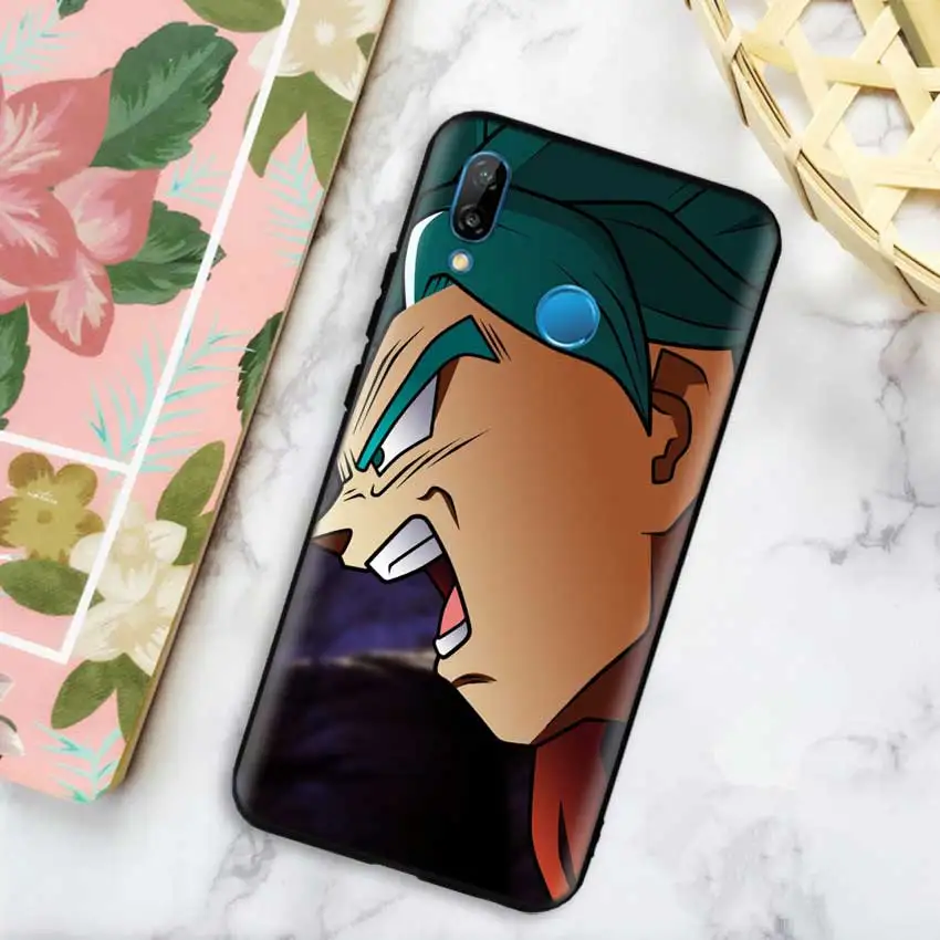 Черный силиконовый чехол-сумка для huawei Honor 10i Y7 Y6 Y5 Y9 8X 8C 8S 9 10 Lite Pro Enjoy 9E 9S Dragon Ball Son Goku
