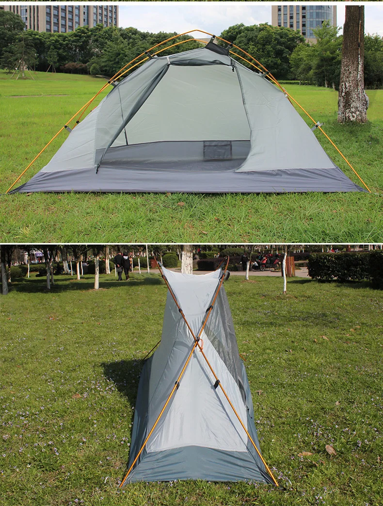 Flytop одиночные палатки для кемпинга ультра-светильник на открытом воздухе Кемпинг Туризм езда Палатки портативный водонепроницаемый 1 человек алюминиевый сплав палатка