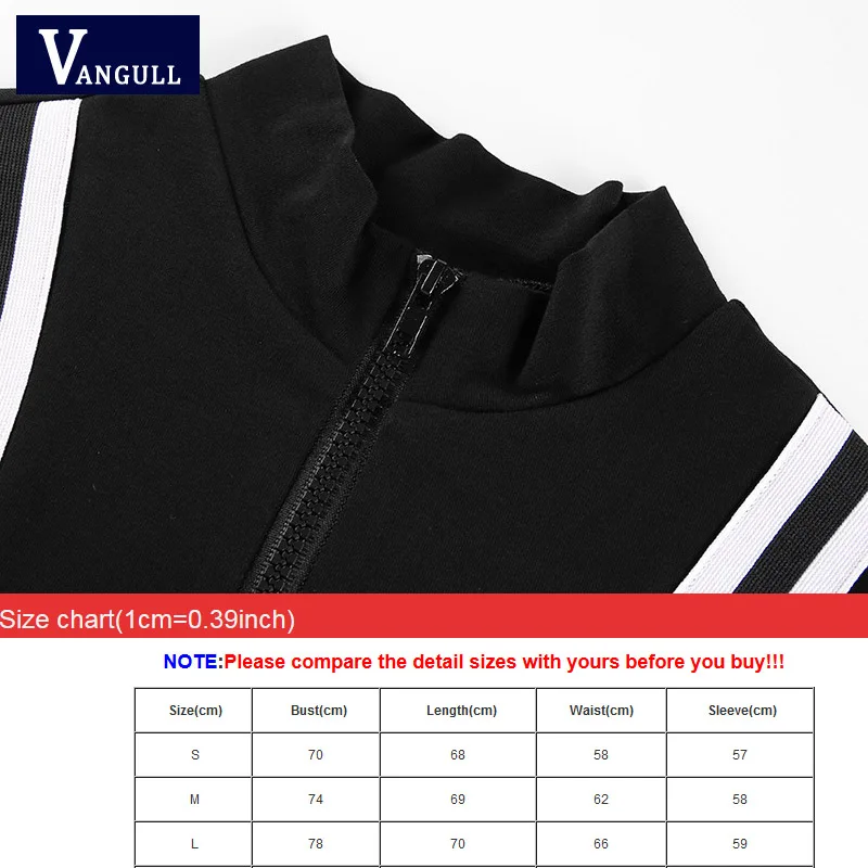 VANGULL Women Sexy Black Stripped Bodycon Bodysuit Spring Autumn Long Sleeve Bodysuits Front Zipper One Piece Romper Jumpsuits | Женская