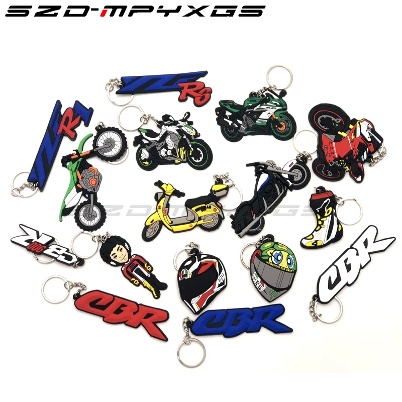 Модель мотоцикла Форма Мягкий Каучуковый брелок для ключей Honda kawasaki BMW Harley Suzuki Yamaha