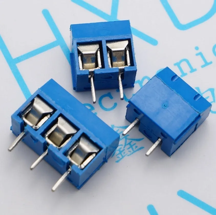 

10 шт. KF301-5.0-2P KF301-3P шаг 5,0 мм KF301-2P прямой контакт PCB 2-контактный 3-контактный винтовой клеммный блок разъем