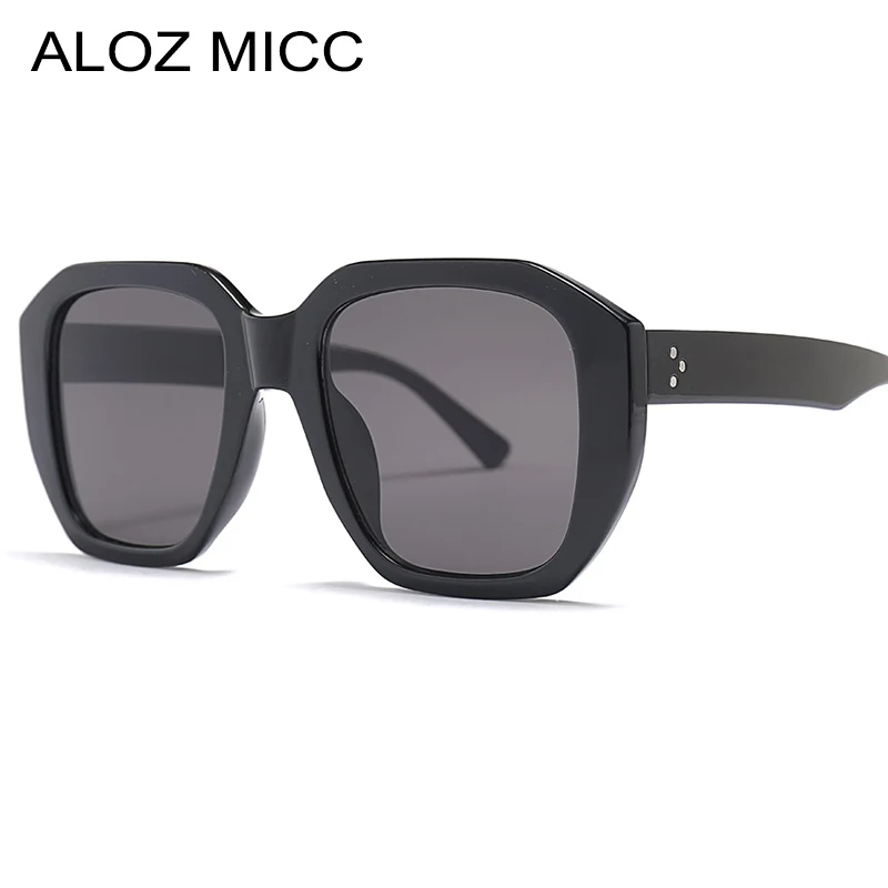 

ALOZ MICC New Vintage Women Square Sunglasses Women 2019 Luxury Rivet Oversize Sun glasses For Men Retro Shades Oculos Q446