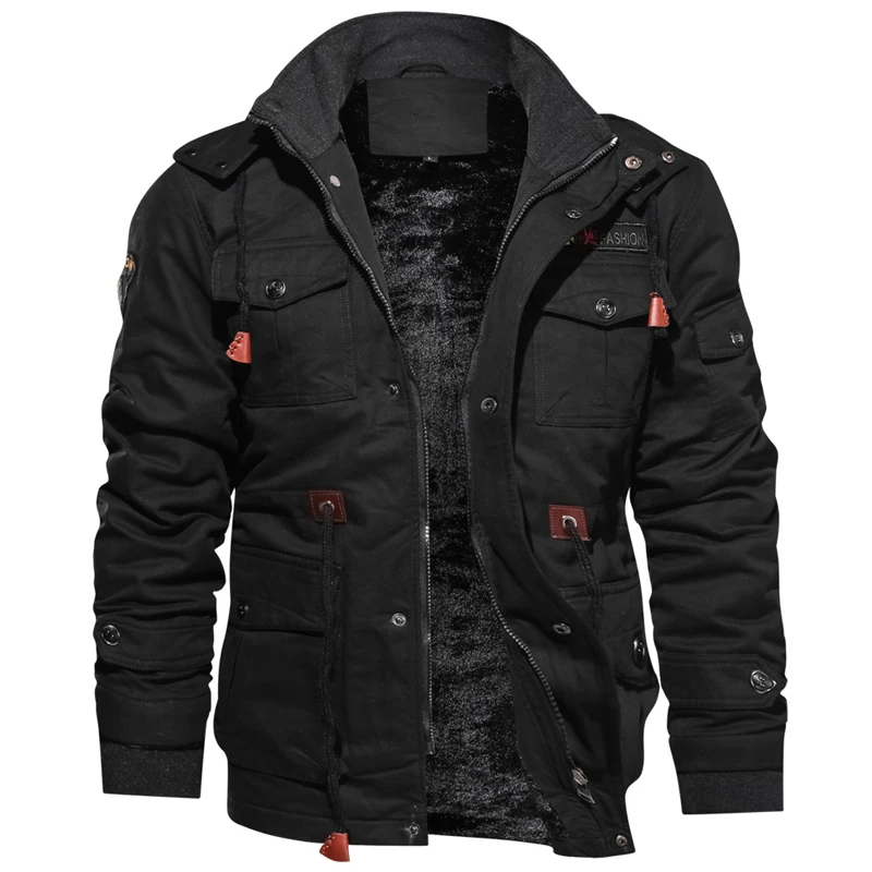 

Men's Winter Fleece Inner Jacket Breathable Hooded Windbreaker Coats 5Xl Thick Warm Military Bomber Tactical Jackets Outwear