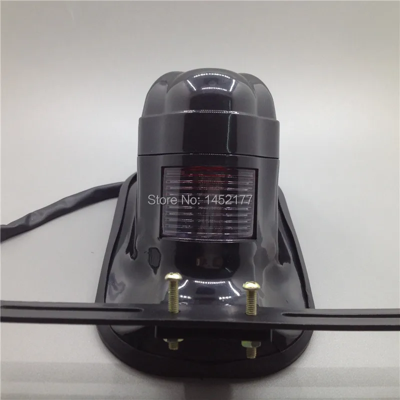 Yecnecty Универсальный мотоциклетный задний фонарь для Кафе Racer 12 В черный череп