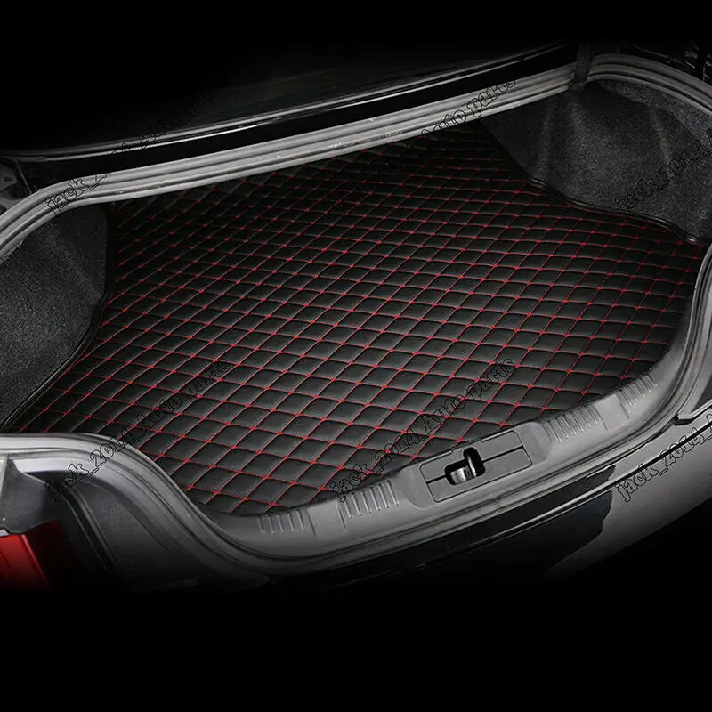 Черно-красный кожаный коврик для багажника под заказ напольный Ford Mustang 2015 2016 2017