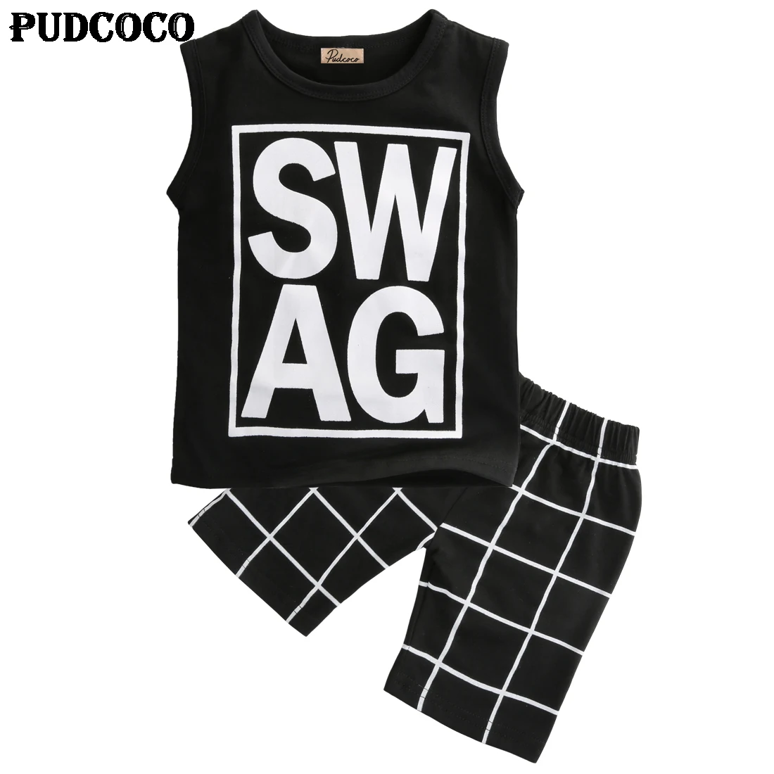 2 шт. футболка без рукавов и штаны в клетку | Детская одежда обувь