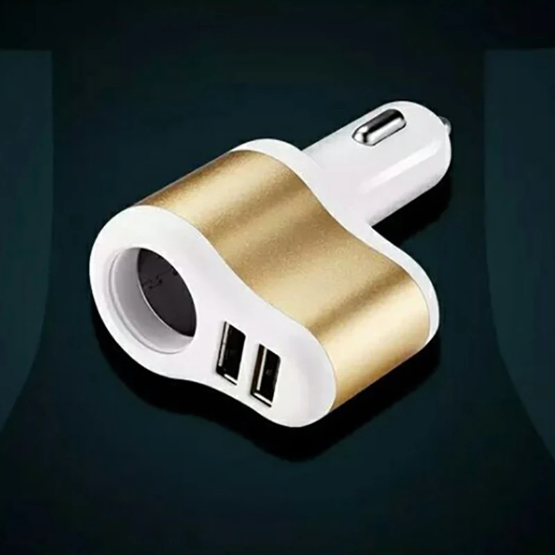 Двойной зарядное устройство USB адаптер 3.1A цифровой автомобильный металлическое