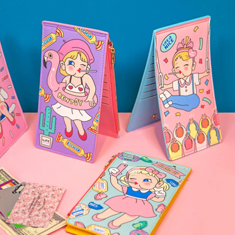 Милый мультфильм Kawaii держатель для карт Корея Универсальный длинный телефон