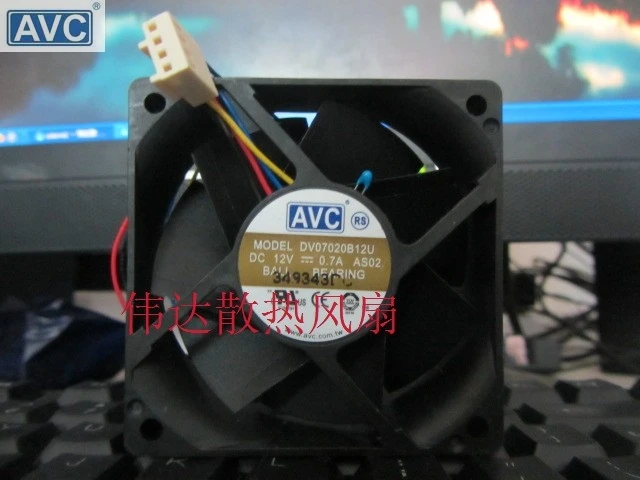 Оригинальный вентилятор для AVC DV07020B12U 7020 70 мм 7 см постоянный ток 12 В 0 7a двойной