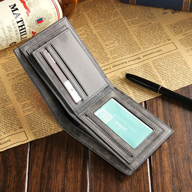 Горячая Распродажа мужской кожаный бумажник с владельцы кредитных карт