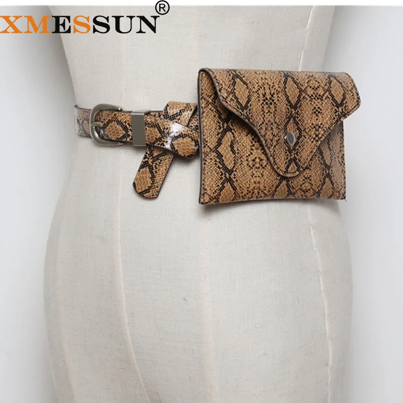 Поясная Сумка XMESSUN в стиле ретро забавная сумка со змеиным принтом женская модная