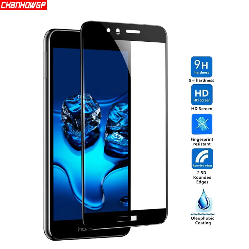 Закаленное стекло с полным покрытием для Huawei Honor 7A 7C Pro View 10 Защита экрана P10 P20 Lite Y5