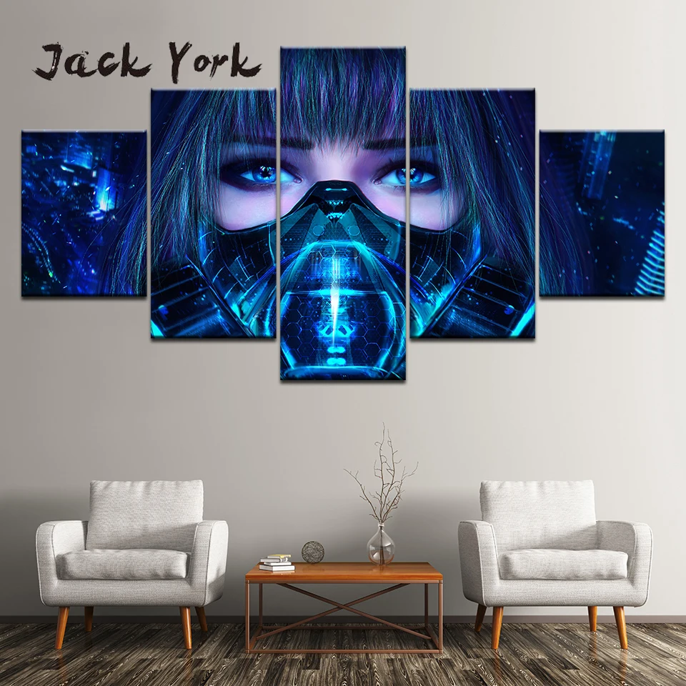 Маска для рисования на холсте Голубые глаза 5 шт. | Дом и сад